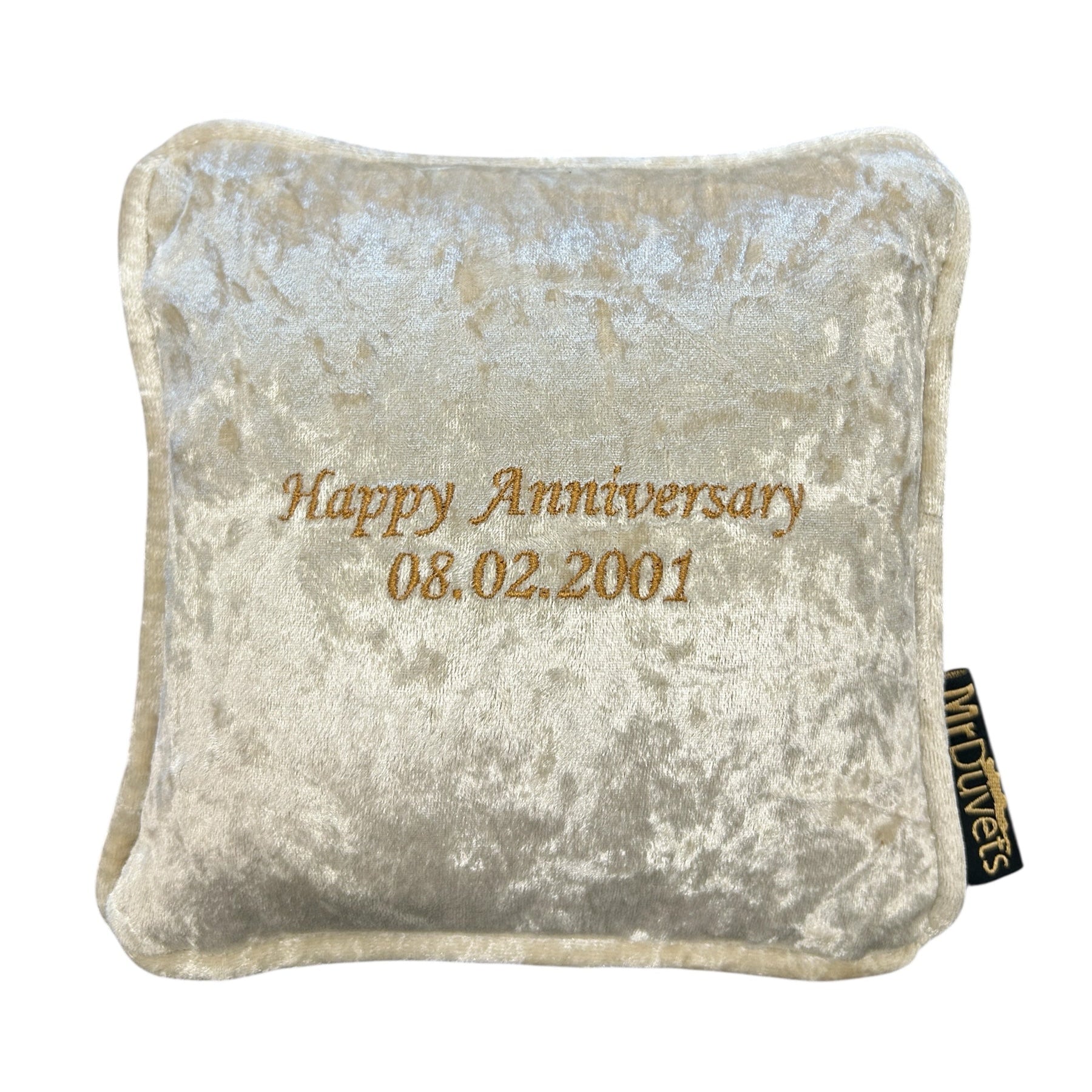 Happy Anniversary Mini Velvet Cushion