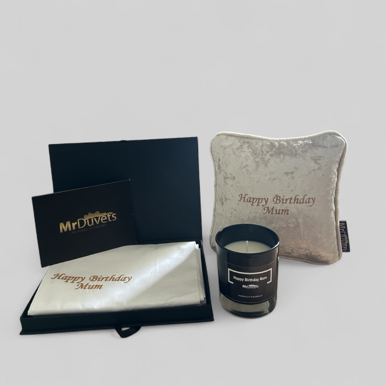 Happy Birthday Mum Luxury Velvet Mini Cushion Gift Set Box