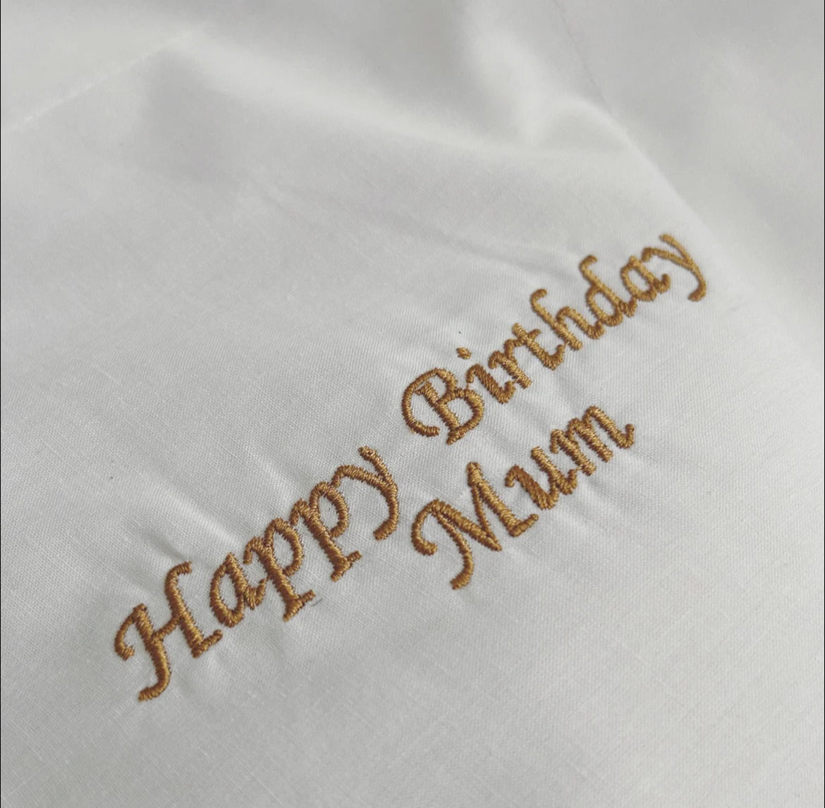 Happy Birthday Mum White Oxford pillowcase set white set