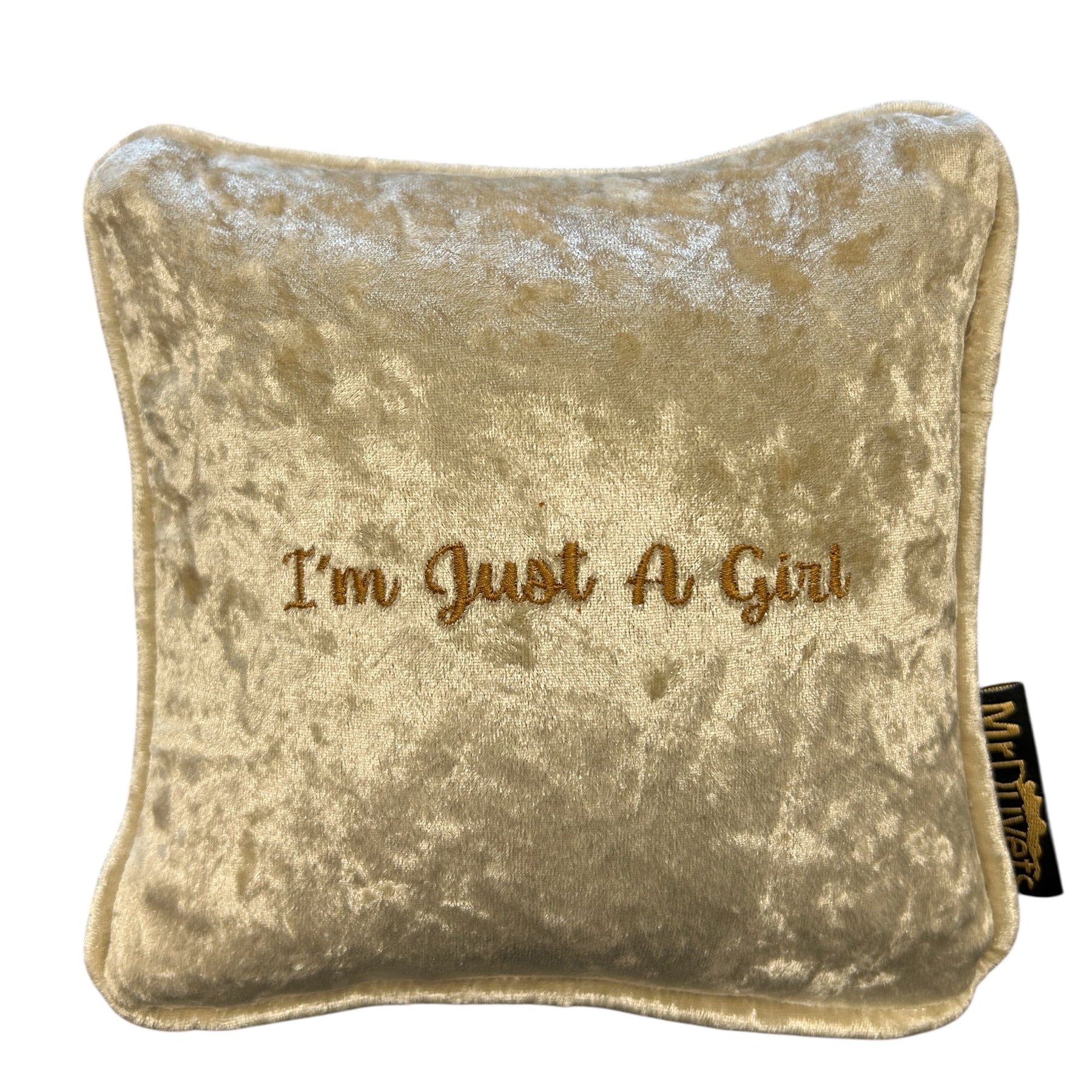 I'm Just A Girl Mini Velvet Cushion main