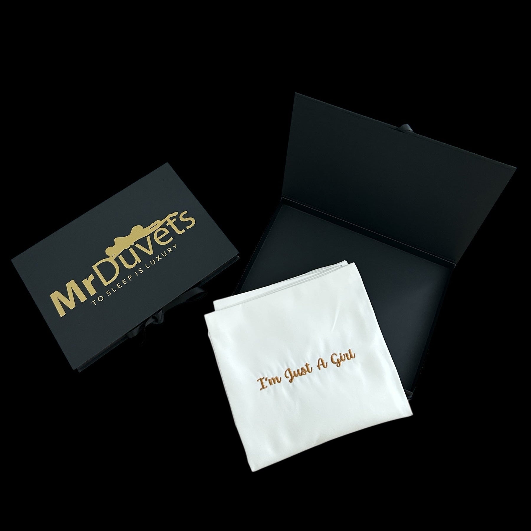 I'm Just A Girl White standard pillowcase set gift box