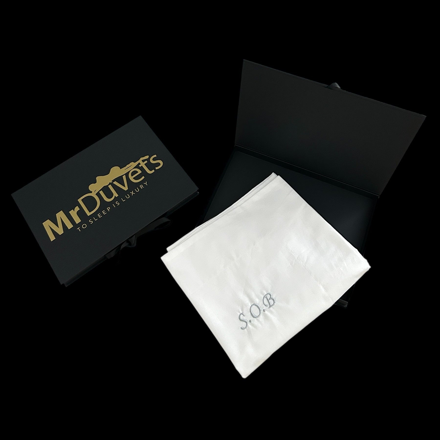 Initials White Oxford pillowcase set gift box