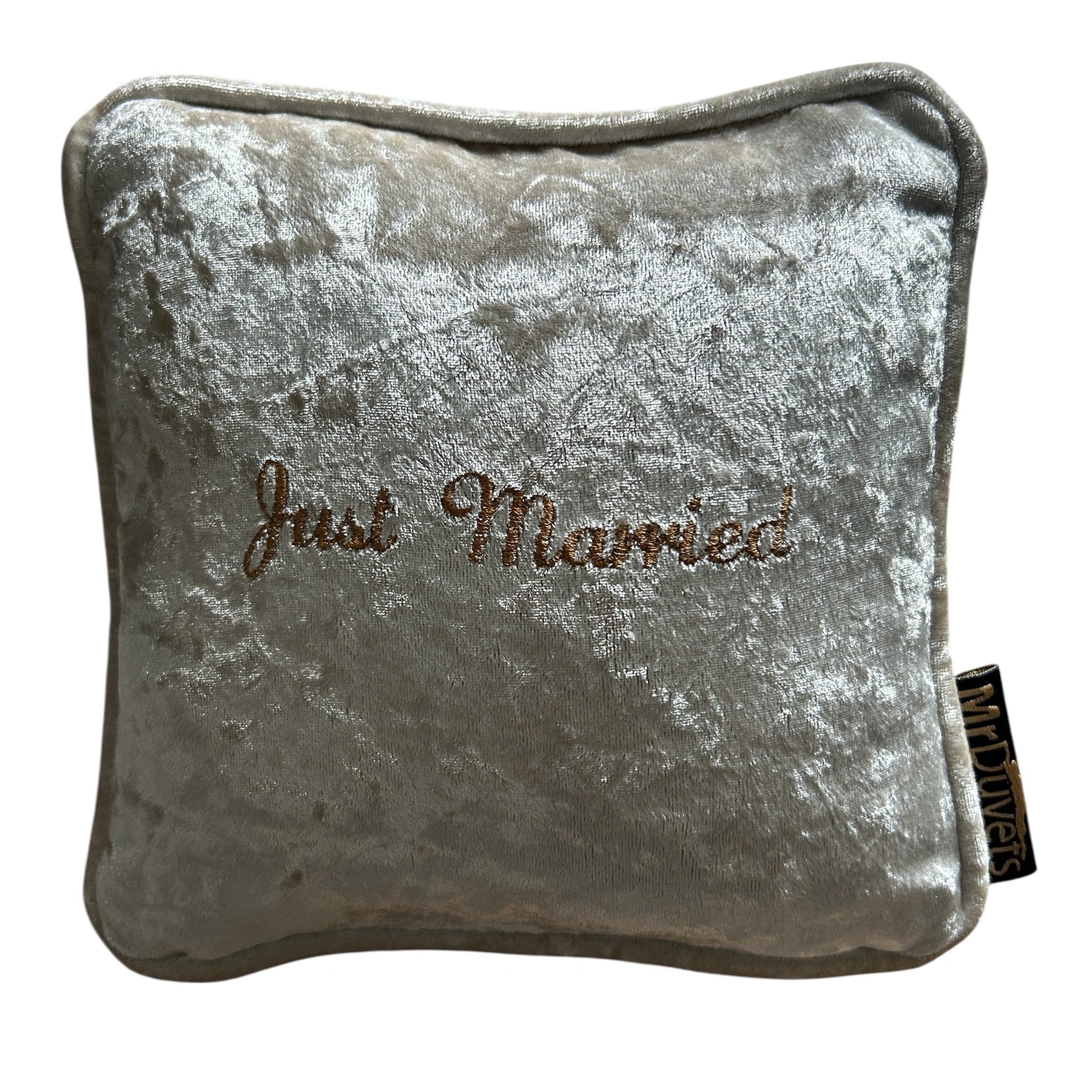 Just Married Luxury Velvet  Mini Cushion Gift Set Box mini cushion
