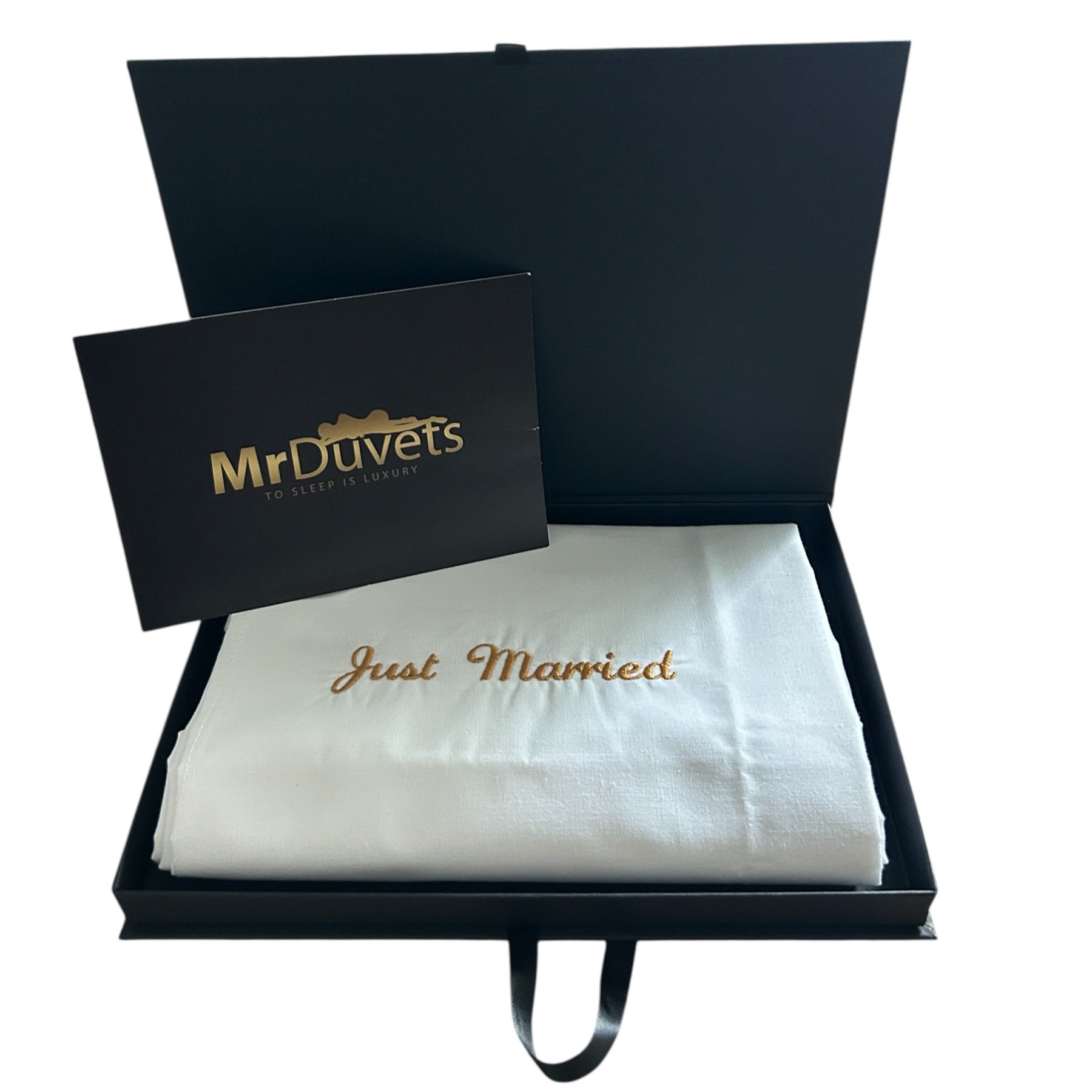 Just Married Luxury Velvet  Mini Cushion Gift Set Box pillowcase