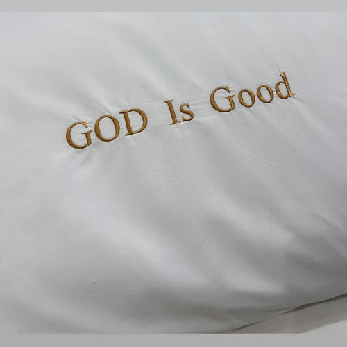 GOD Is Good White standard pillowcase set