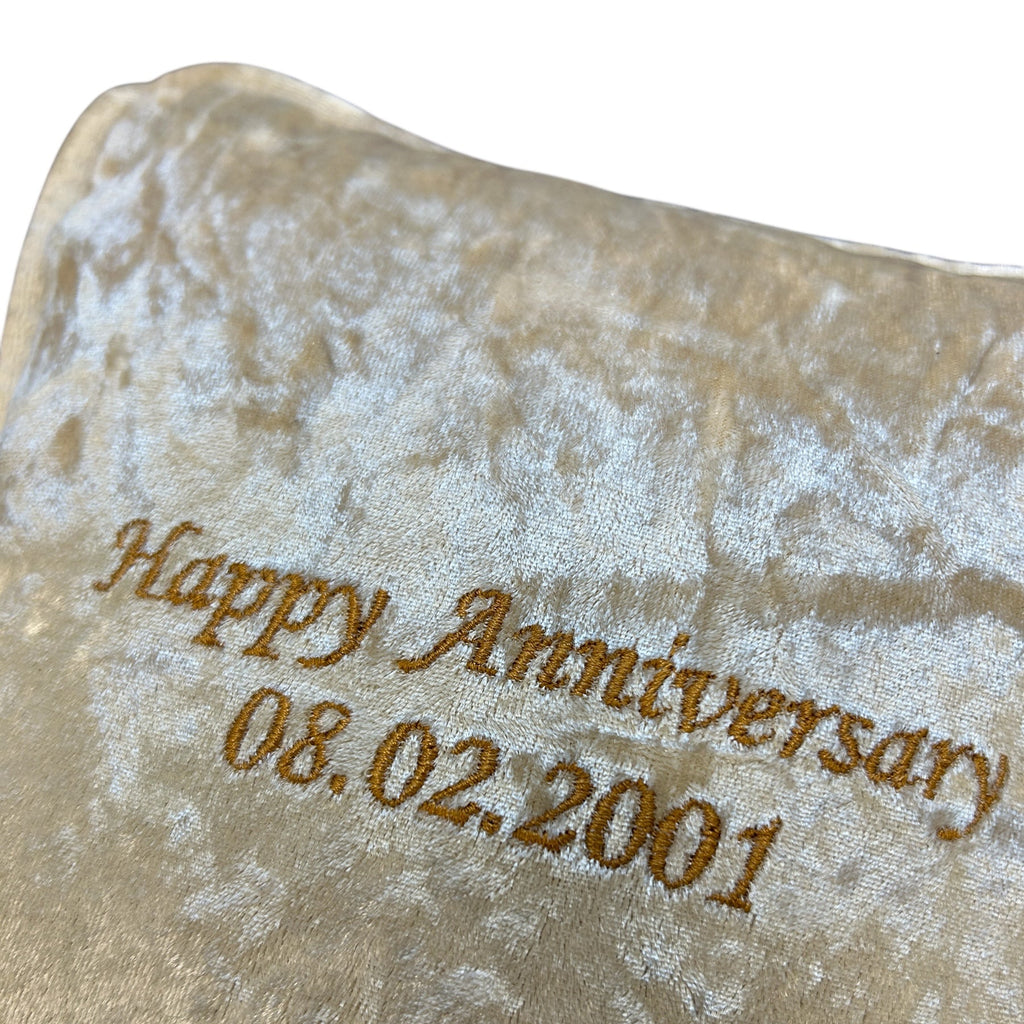 Happy Anniversary Mini Velvet Cushion top image 