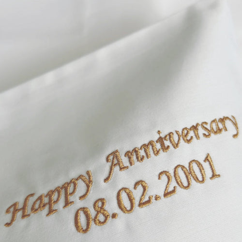 Happy Anniversary White standard pillowcase set 4th image 