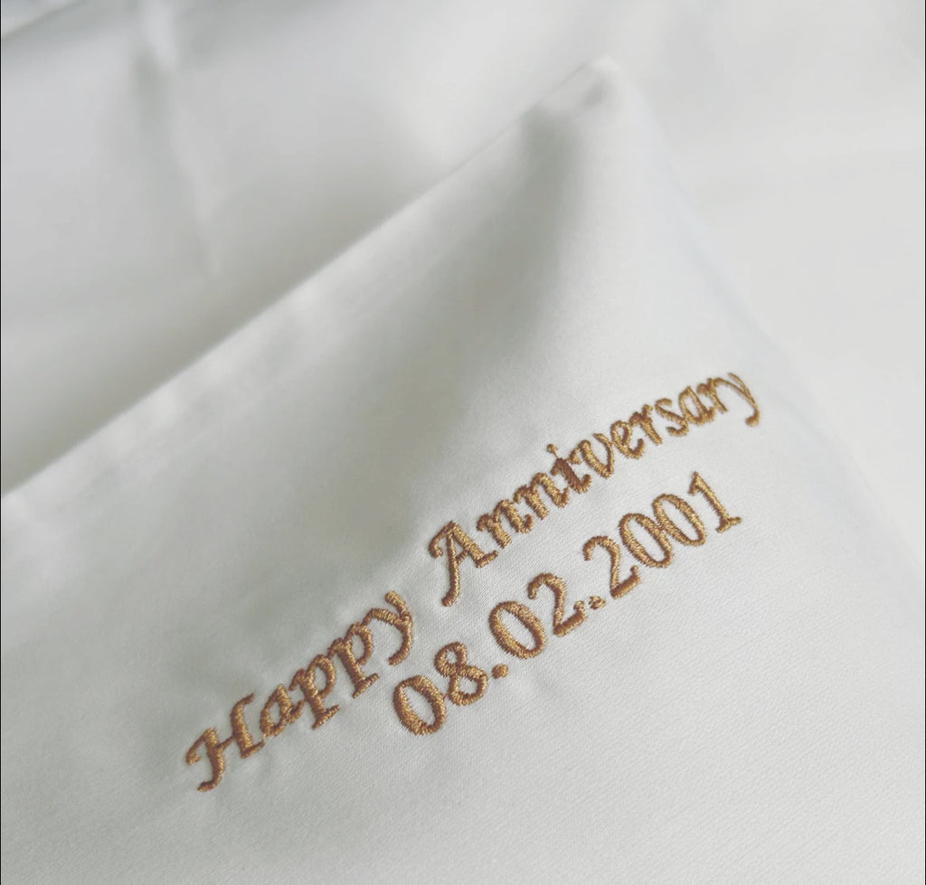 Happy Anniversary White standard pillowcase set 5th image 