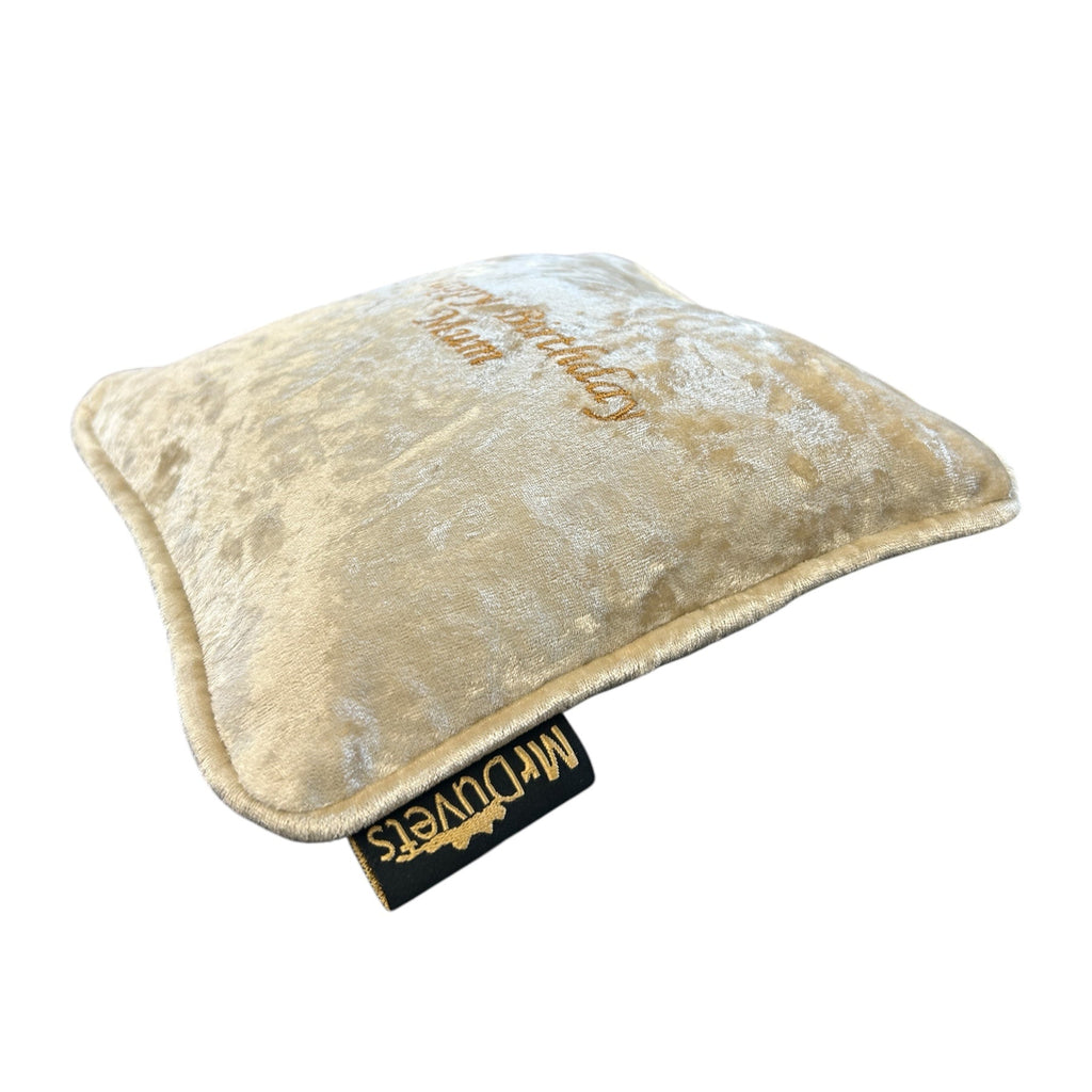 Happy Birthday Mum Mini Velvet Cushion top image 