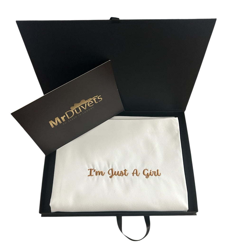 I'm Just A Girl Luxury Velvet  Mini Cushion Gift Set Box pillowcase 