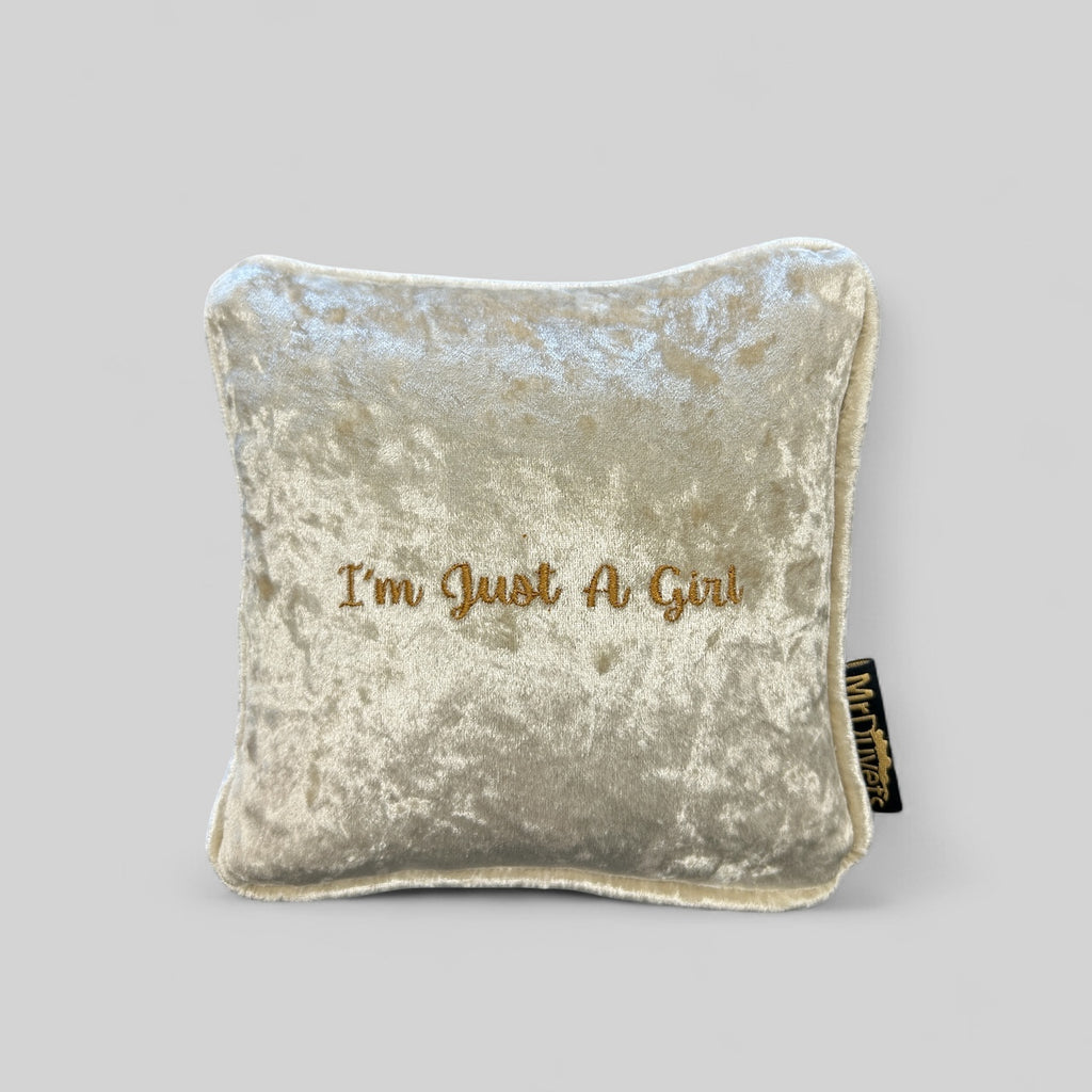 I'm Just A Girl Mini Velvet Cushion main image 