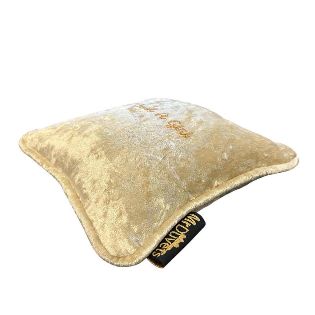 I'm Just A Girl Mini Velvet Cushion side image 