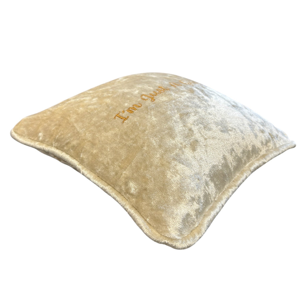 I'm Just A Girl Mini Velvet Cushion top shot