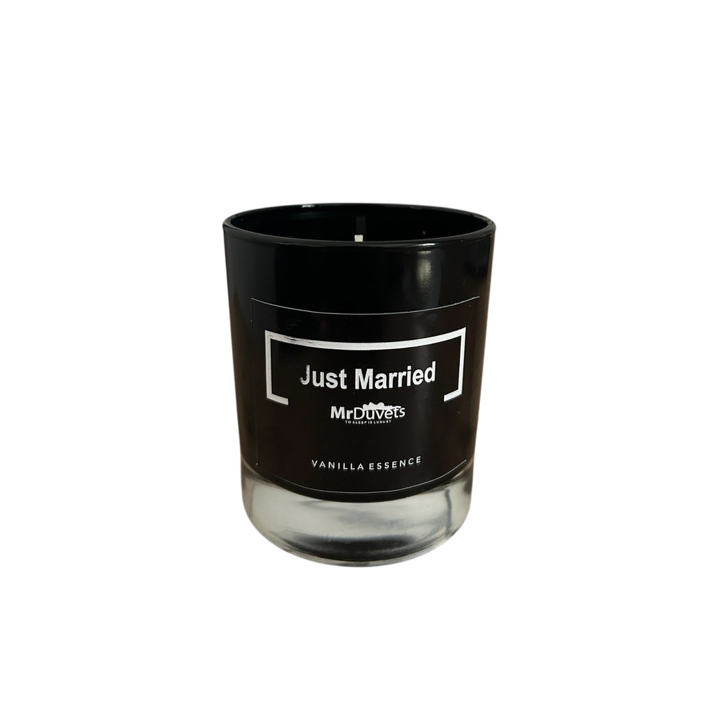 Just Married Luxury Velvet  Mini Cushion Gift Set Box CANDLE 