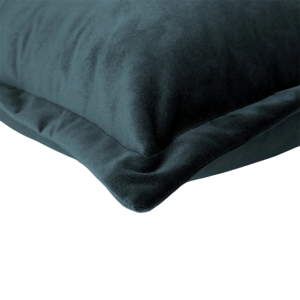 Old Money Oxford Velvet Cushion Classic Luxury with Contrast Panel Detailing 2nd image
