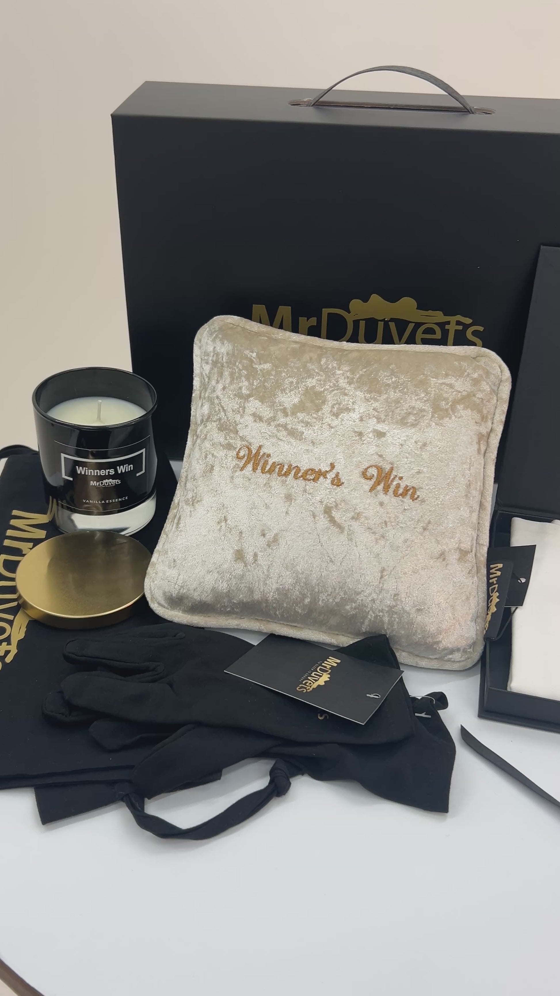 Winner's Win Luxury Velvet Mini Cushion Gift Box