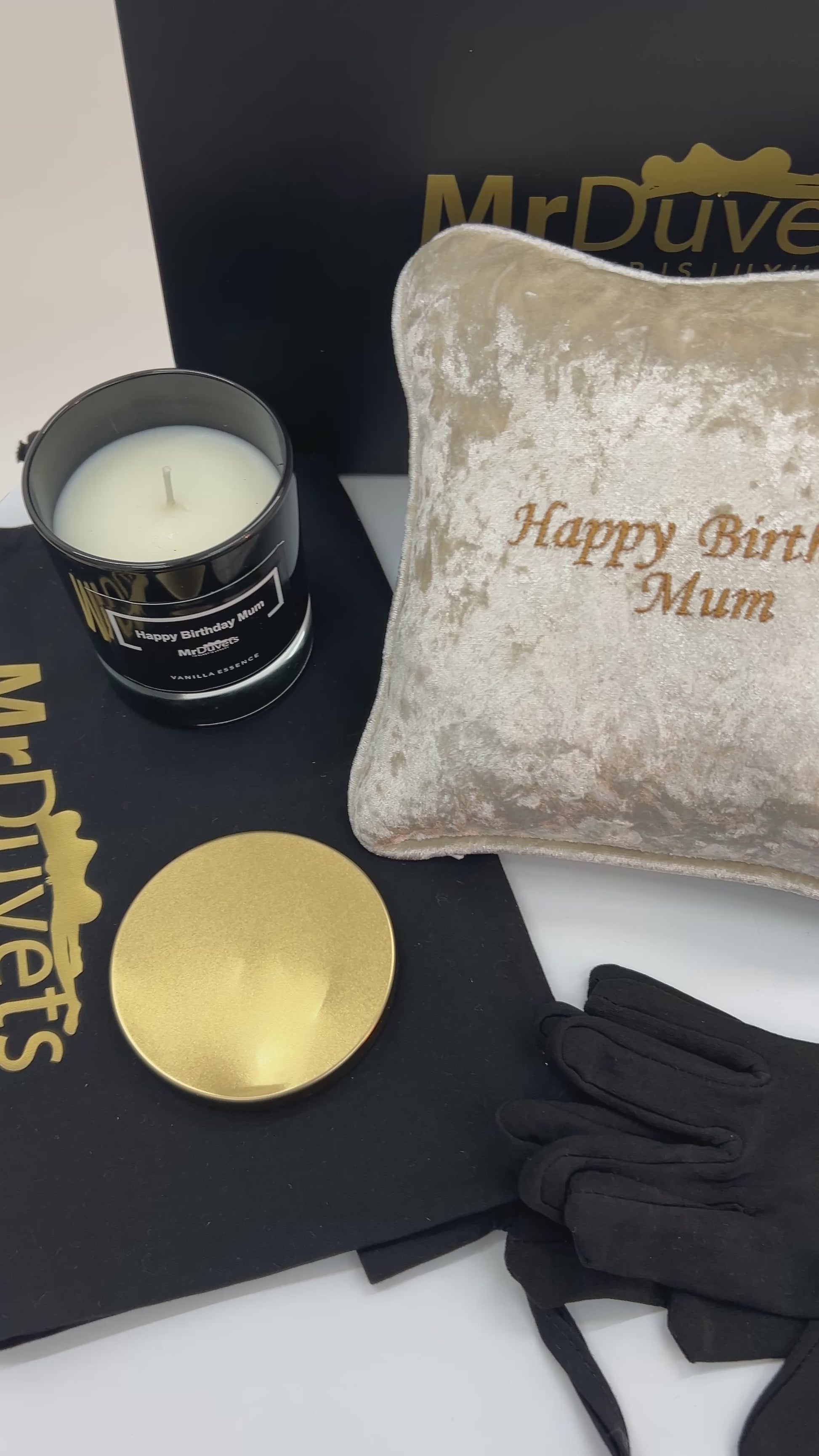 Happy Birthday Mum Mini Velvet Cushion